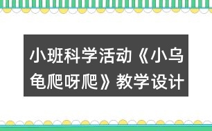 小班科學(xué)活動(dòng)《小烏龜爬呀爬》教學(xué)設(shè)計(jì)反思