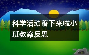 科學(xué)活動(dòng)落下來啦（小班教案）反思