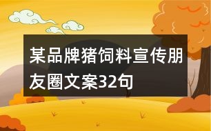 某品牌豬飼料宣傳朋友圈文案32句