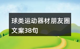 球類運(yùn)動器材朋友圈文案38句