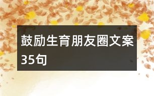 鼓勵生育朋友圈文案35句