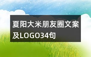 夏陽(yáng)大米朋友圈文案及LOGO34句