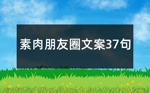 素肉朋友圈文案37句