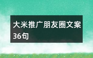 大米推廣朋友圈文案36句