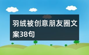 羽絨被創(chuàng)意朋友圈文案38句