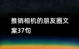 推銷相機的朋友圈文案37句