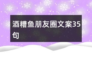 酒糟魚(yú)朋友圈文案35句