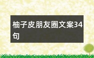 柚子皮朋友圈文案34句