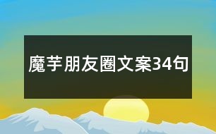 魔芋朋友圈文案34句