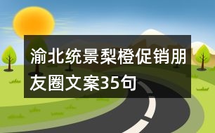 渝北統(tǒng)景梨橙促銷(xiāo)朋友圈文案35句