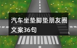 汽車坐墊腳墊朋友圈文案36句