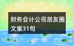 財務(wù)會計(jì)公司朋友圈文案31句