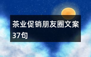 茶業(yè)促銷(xiāo)朋友圈文案37句