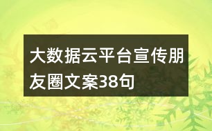 大數(shù)據(jù)云平臺(tái)宣傳朋友圈文案38句