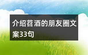 介紹苕酒的朋友圈文案33句