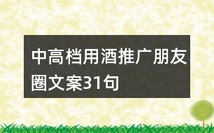 中高檔用酒推廣朋友圈文案31句