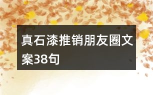 真石漆推銷朋友圈文案38句