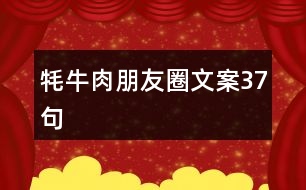 牦牛肉朋友圈文案37句