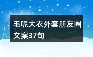 毛呢大衣外套朋友圈文案37句