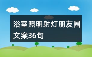 浴室照明射燈朋友圈文案36句