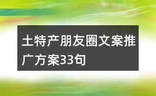 土特產朋友圈文案推廣方案33句