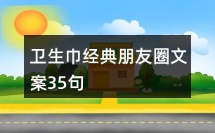 衛(wèi)生巾經(jīng)典朋友圈文案35句