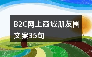 B2C網(wǎng)上商城朋友圈文案35句