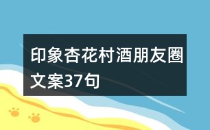 印象杏花村酒朋友圈文案37句