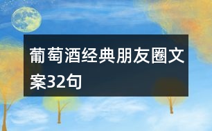 葡萄酒經(jīng)典朋友圈文案32句