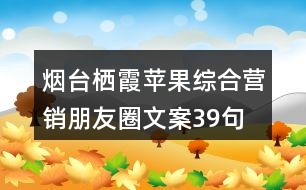 煙臺棲霞蘋果綜合營銷朋友圈文案39句