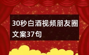 30秒白酒視頻朋友圈文案37句