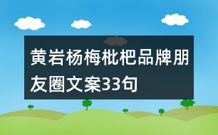 黃巖楊梅、枇杷品牌朋友圈文案33句