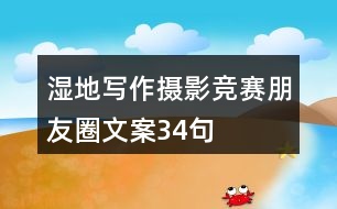 濕地寫作、攝影競賽朋友圈文案34句