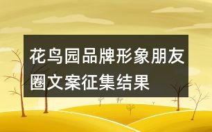 “花鳥(niǎo)園”品牌形象朋友圈文案征集結(jié)果39句