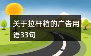 關(guān)于拉桿箱的廣告用語33句