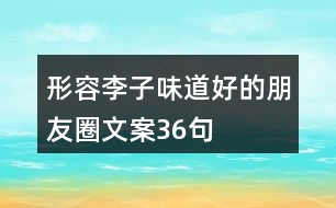 形容李子味道好的朋友圈文案36句