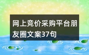 網(wǎng)上競(jìng)價(jià)采購平臺(tái)朋友圈文案37句