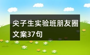 尖子生實(shí)驗(yàn)班朋友圈文案37句