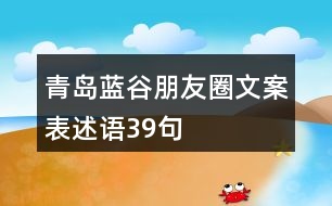 青島藍(lán)谷朋友圈文案、表述語39句