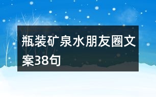 瓶裝礦泉水朋友圈文案38句