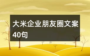 大米企業(yè)朋友圈文案40句