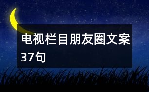 電視欄目朋友圈文案37句