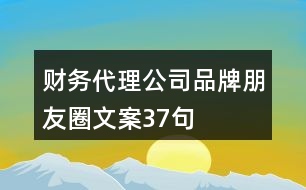 財務(wù)代理公司品牌朋友圈文案37句