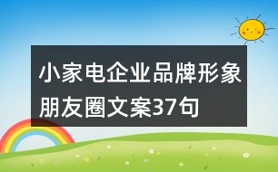 小家電企業(yè)品牌形象朋友圈文案37句