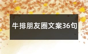 牛排朋友圈文案36句