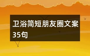 衛(wèi)浴簡(jiǎn)短朋友圈文案35句