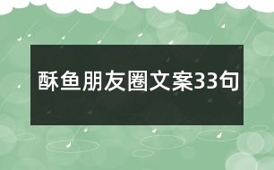 酥魚(yú)朋友圈文案33句