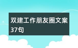 “雙建”工作朋友圈文案37句