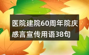 醫(yī)院建院60周年院慶感言、宣傳用語38句