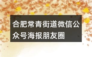 “合肥常青街道”微信公眾號(hào)海報(bào)朋友圈文案38句